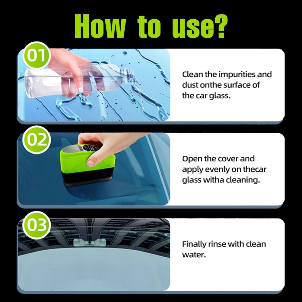 1Pc Oil Film Brush 2.0 Clear Vision Glass Cleaner [ With Extra Liquid]