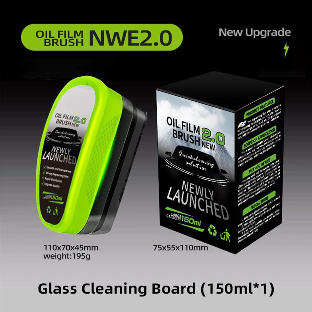 1Pc Oil Film Brush 2.0 Clear Vision Glass Cleaner [ With Extra Liquid]